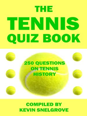 cover image of The Tennis Quiz Book